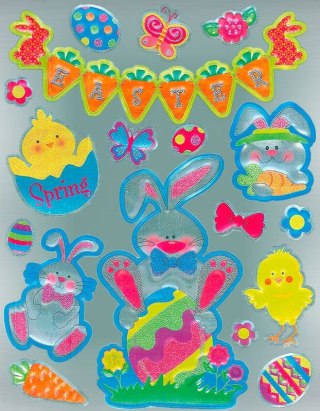 Naklejka (nalepka) Craft-Fun Series foliowa Wielkanoc maxi Titanum (TZL01)