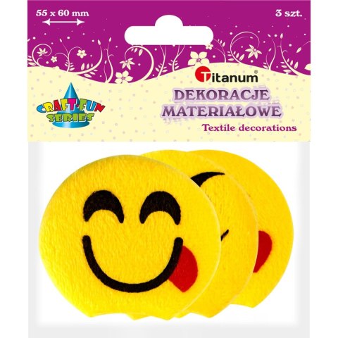 Ozdoba materiałowa Craft-Fun Series emotikony Titanum (BY287)