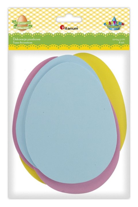 Ozdoba piankowa Craft-Fun Series Jajko 8 szt. Titanum (E15)
