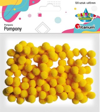 Pompony Craft-Fun Series żółty 120 szt Titanum (0126Y)