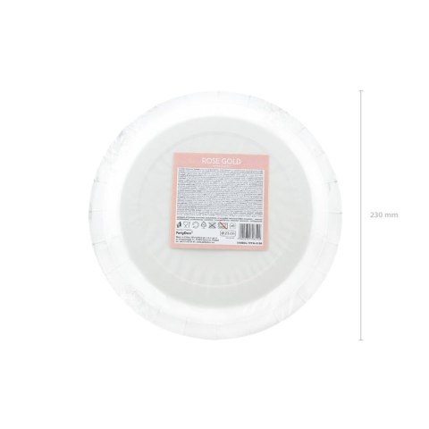 Talerz jednorazowy papier śr. 230mm 6 szt Partydeco (TPP36-019R)