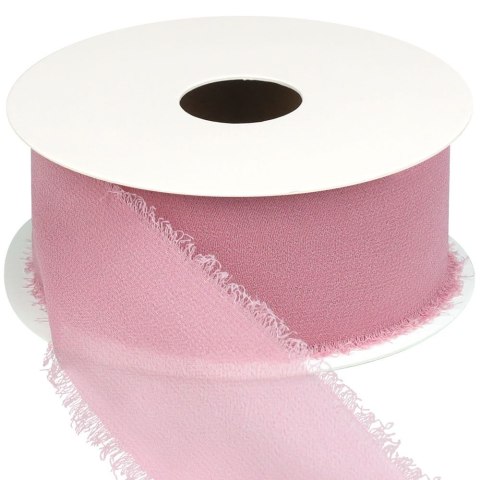 Wstążka Craft-Fun Series szyfonowa strzępiona 40x10 [mm x m] różowa ciemna Titanum (WJ40-10-081BRC)