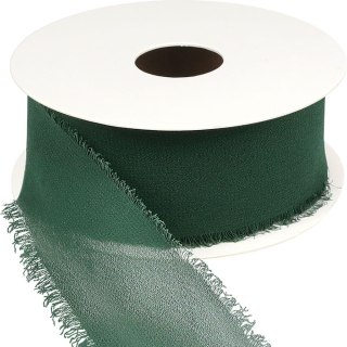 Wstążka Craft-Fun Series szyfonowa strzępiona 40x10 [mm x m] zielony butelkowy Titanum (WJ40-10-012B)