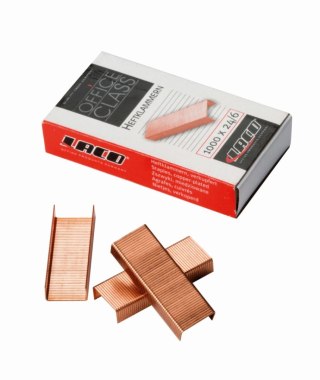 Zszywki 24/6 Miedziowane 24/6 1000 szt Laco (HK24/6)