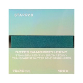 Notes samoprzylepny (karteczki) Transparentny ombre niebieski mix 100k [mm:] 75x75 Starpak (576526)