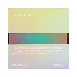 Notes samoprzylepny (karteczki) Transparentny ombre zielony mix 100k [mm:] 75x75 Starpak (576521)