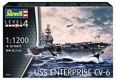Model do sklejania USS Enterprise CV-6 - był najsłynniejszym amerykańskim lotniskowcem Revell (05824)