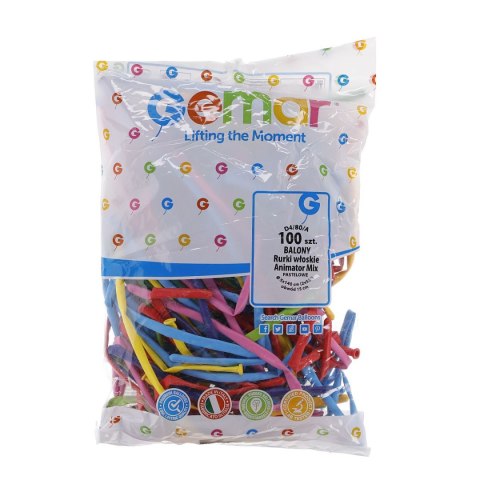 Balon do modelowania rurki włoskie animator mix 2cal 100 szt Godan (d4/80a)