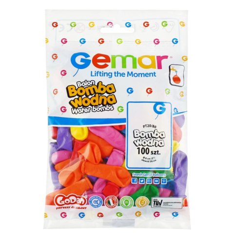 Balon wodny BALONY WODNE 80mm 3cal 100 szt Godan (PT/20)