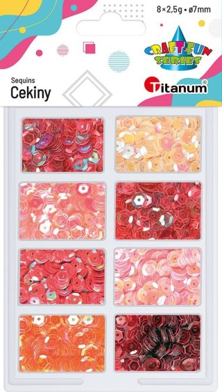 Cekiny Craft-Fun Series 8 kolorów mix 2,5g Titanum (3G8P 160164)