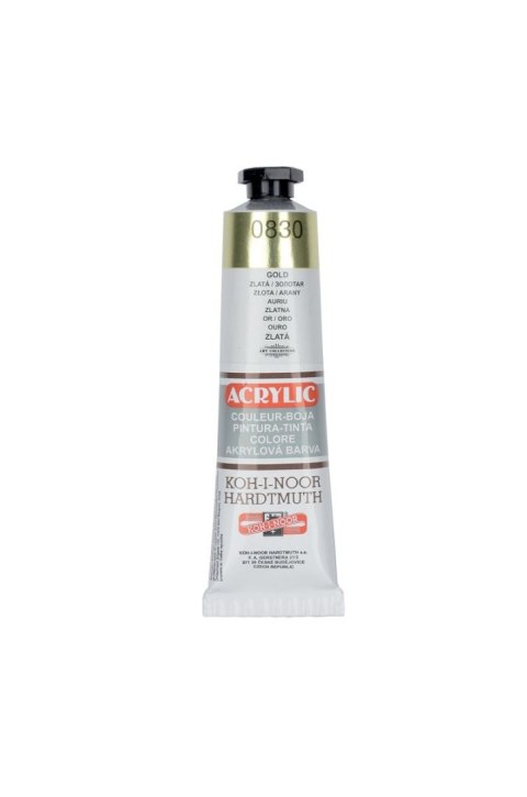 Farba akrylowa ZŁOTA kolor: złoty 40ml Koh-I-Noor (0800)
