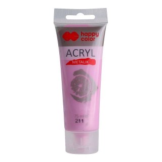 Farba akrylowa matalik kolor: różowy metaliczny 75ml Happy Color (HA 7370 0075-211)