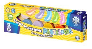 Farby plakatowe pastelowe kolor: mix 20ml 12 kolor. Astra (30118001)