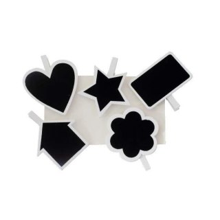 Klamry klamerki kredowe kształty czarny 5 szt Galeria Papieru (253013)