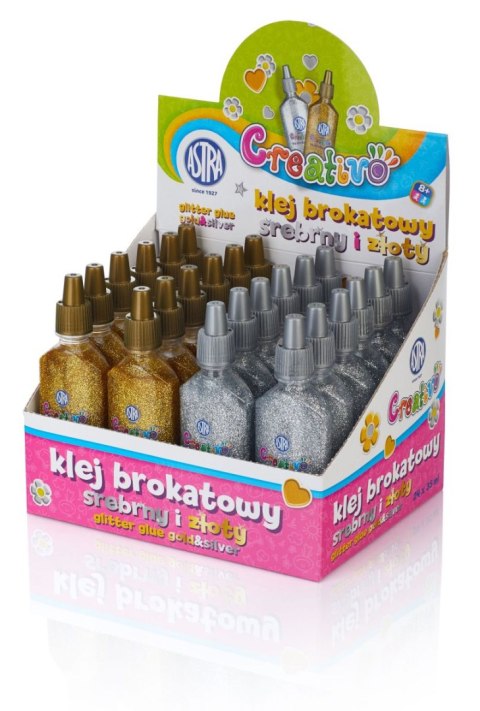 Klej w tubie brokatowy złoty srebrny 35ml Astra Creativo (332118001)