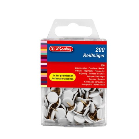 Pinezki 8770158 kolor: biały 200 szt Herlitz (300010464)