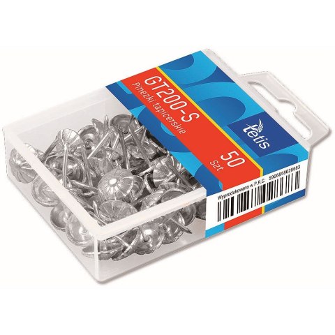 Pinezki kolor: srebrny 50 szt Tetis (GT200-S)