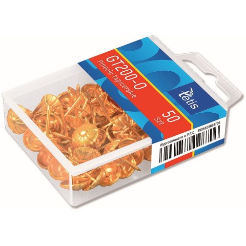 Pinezki kolor: złoty 50 szt Tetis (GT200-O)