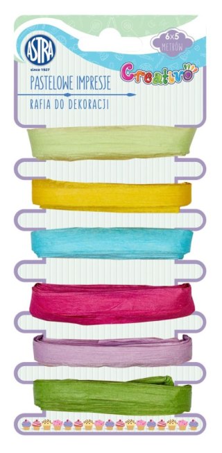 Rafia rafia 6x5m pastelowe inspiracje mix 21g 5m Astra Creativo (5901137111216)