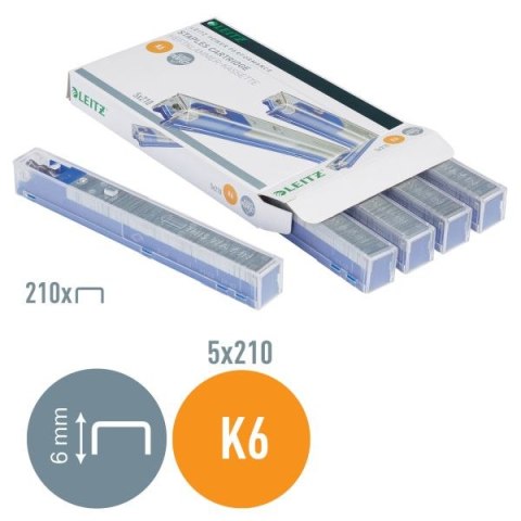 Zszywki K6 do zszywaczy kasetowych K6 1050 szt Leitz (55910000)