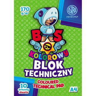 Blok techniczny BS&UNICORN A4 mix 170g 10k Astrapap (106020016)