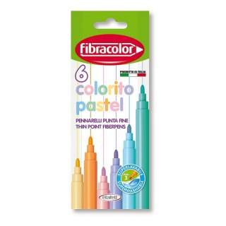 Flamaster fibra colorito pastel 6 kol. Fibracolor (5770)