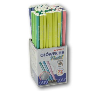 Ołówek 72 szt trójkątne HB pastelowe gwiazki 5906910831954 HB Kolori (TT8886)