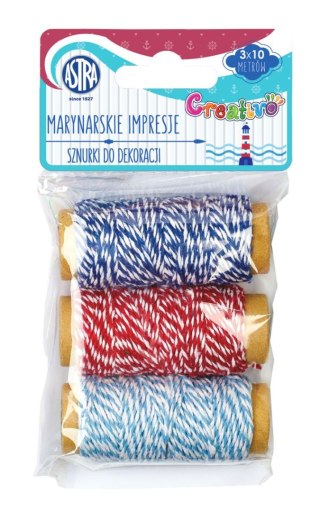 Sznurek sznurki 3x10m marynarskie inspiracje 10m Astra Creativo (5901137111230)