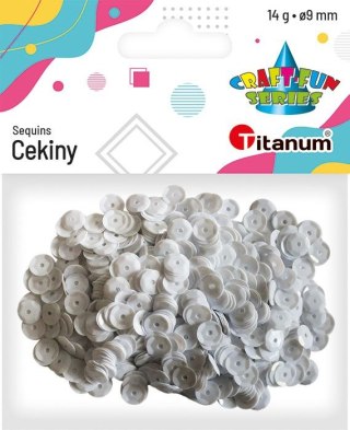 Cekiny Craft-Fun Series okrągłe 9mm białe 14g Titanum (360413)