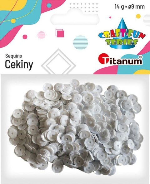 Cekiny Craft-Fun Series okrągłe 9mm białe 14g Titanum (360413)