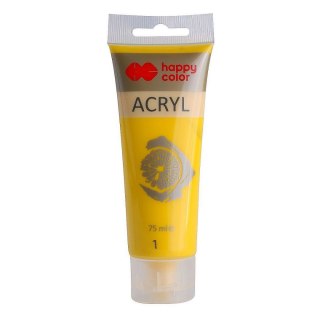 Farba akrylowa kolor: żółty 75ml Happy Color (HA 7370 0075-1)