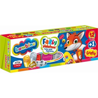 Farby plakatowe Polly pocket kolor: mix 20ml 12 kolor. St.Majewski