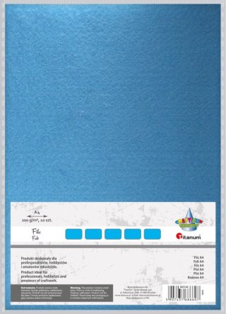 Filc Craft-Fun Series A4 kolor: błękitny 10 ark. Titanum (047)