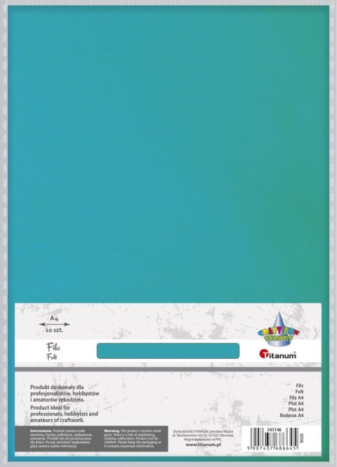 Filc Craft-Fun Series A4 kolor: morski 10 ark. Titanum (114)