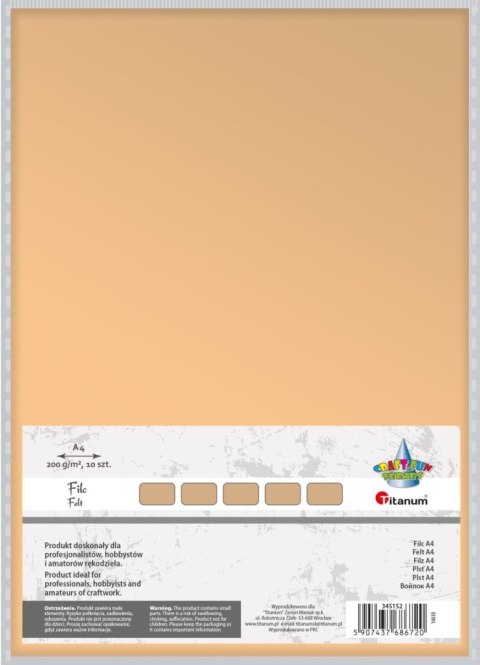 Filc Craft-Fun Series kolor: cielisty 10 ark. Titanum (345152)