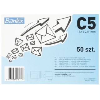 Koperta C5 HK biała Bantex (400089389) 50 sztuk