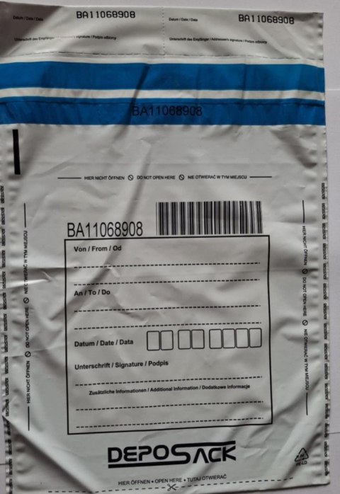 Koperta bezpieczna B4 deposack B4 biała [mm:] 255x360 A&G Koperty (2371) 500 sztuk