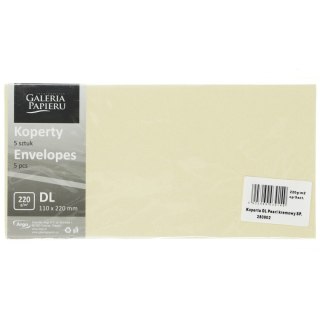 Koperta DL pearl kremowy SP kremowa Galeria Papieru (280902) 5 sztuk