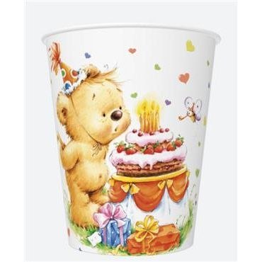 Kubek jednorazowy daisy papier 250ml Pol-mak (01)