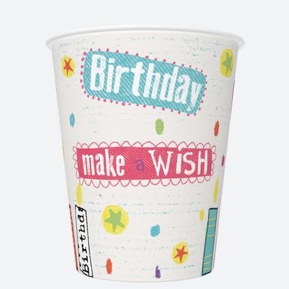 Kubek jednorazowy daisy papier 250ml Pol-mak (01)