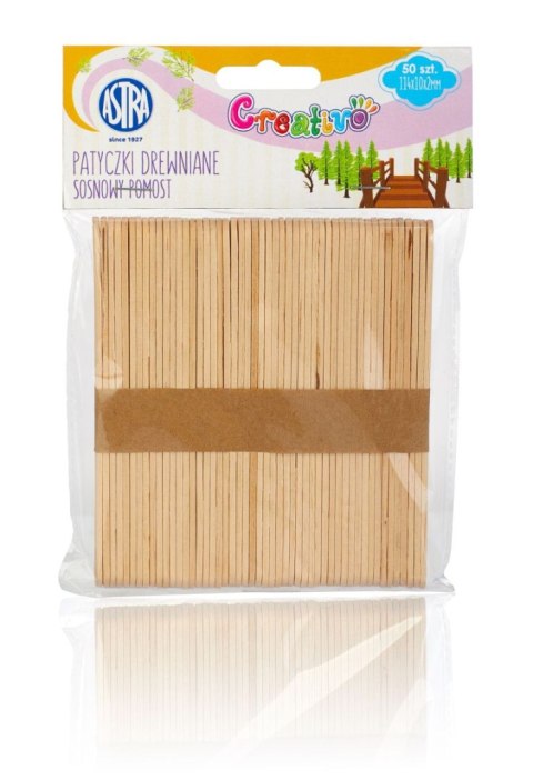 Patyczki drewniane do dekoracji 50 szt Astra Creativo