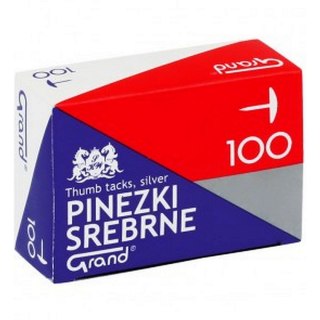 Pinezki kolor: srebrny 100 szt Grand (S100)