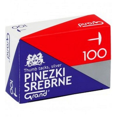 Pinezki kolor: srebrny 100 szt Grand (S100)