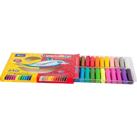 Plastelina 24 kol. mix 15g Tetis (KP004-G)