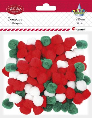 Pompony Craft-Fun Series akrylowe mix 80 szt Titanum (MT311)