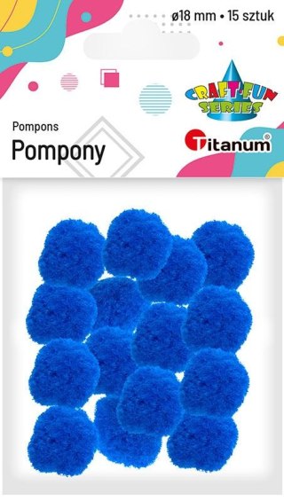 Pompony Craft-Fun Series chabrowy 15 szt Titanum