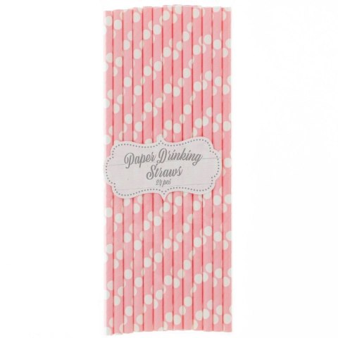 Słomka GROCHY jasny różowy 24 szt Godan (PF-RPJRG)