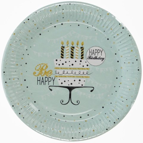 Talerz jednorazowy papier śr. 22mm 8 szt Pol-mak