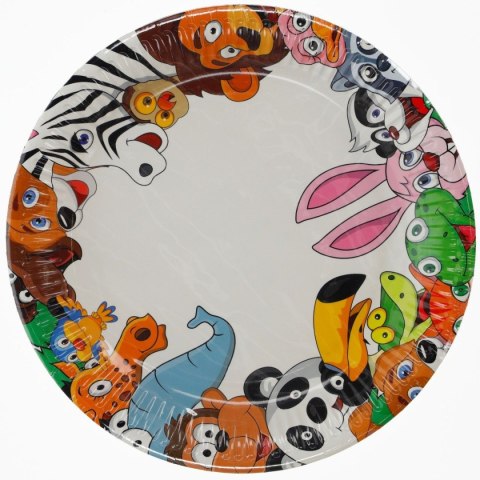 Talerz jednorazowy papier śr. 22mm 8 szt Pol-mak