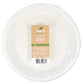 Talerz jednorazowy trzcina cukrowa 23 cm papier śr. 230mm 6 szt Arpex (KG8006)